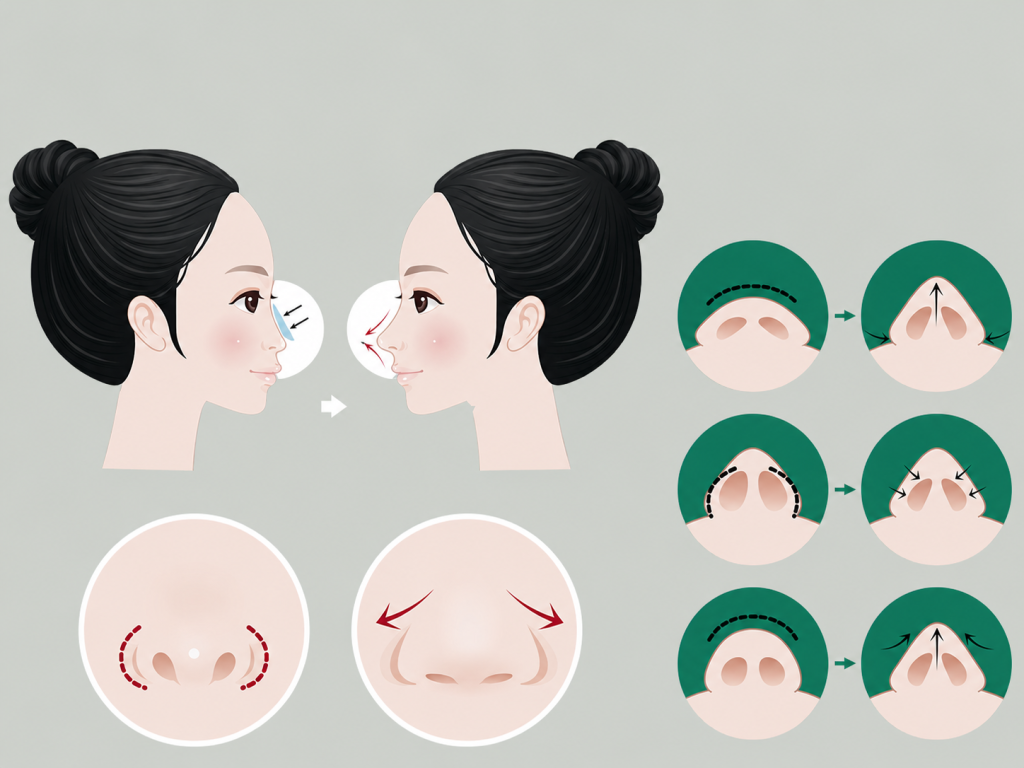 Chỉnh lỗ mũi hở — Kỹ thuật thu nhỏ lỗ mũi