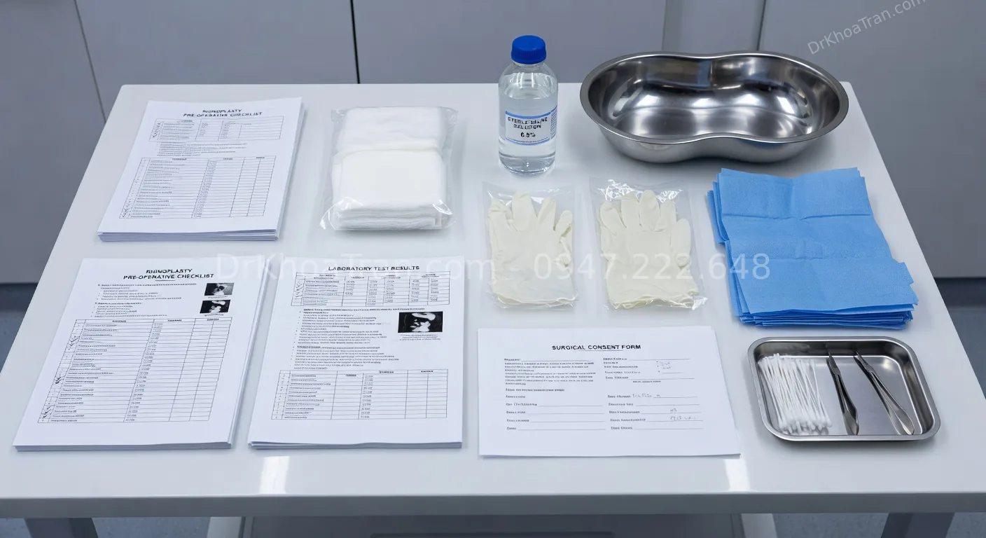 chuẩn bị trước khi nâng mũi