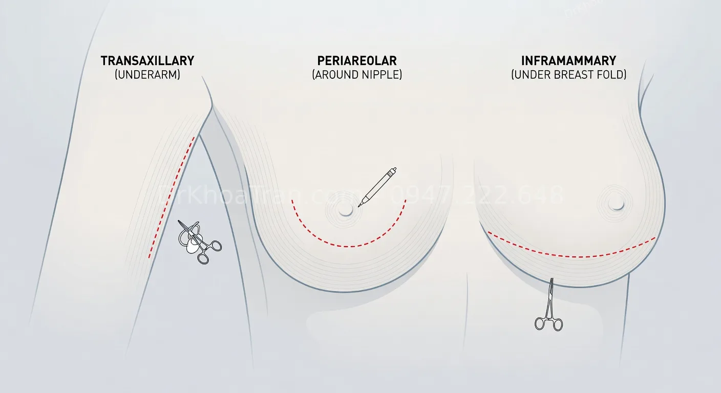 đường rạch nâng ngực