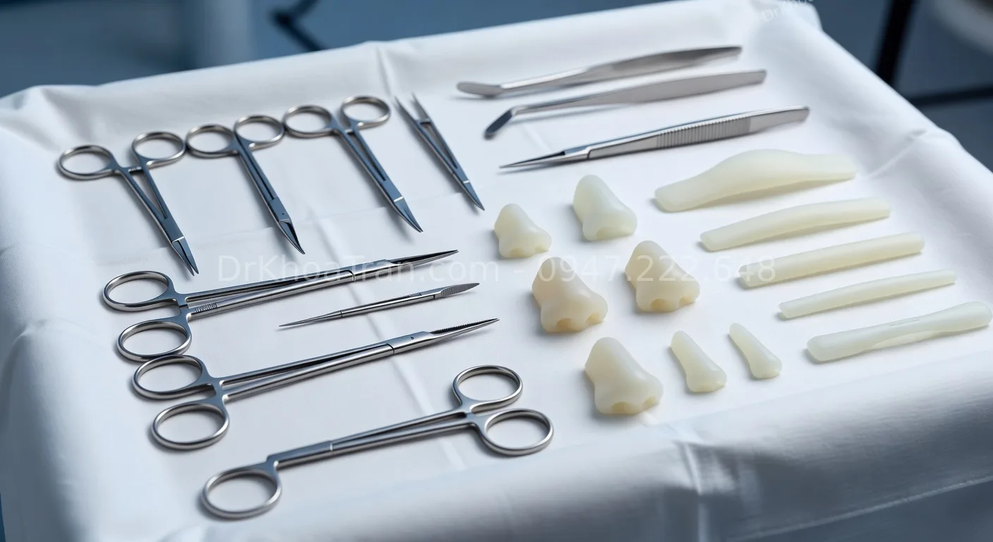 quy trình phẫu thuật nâng mũi