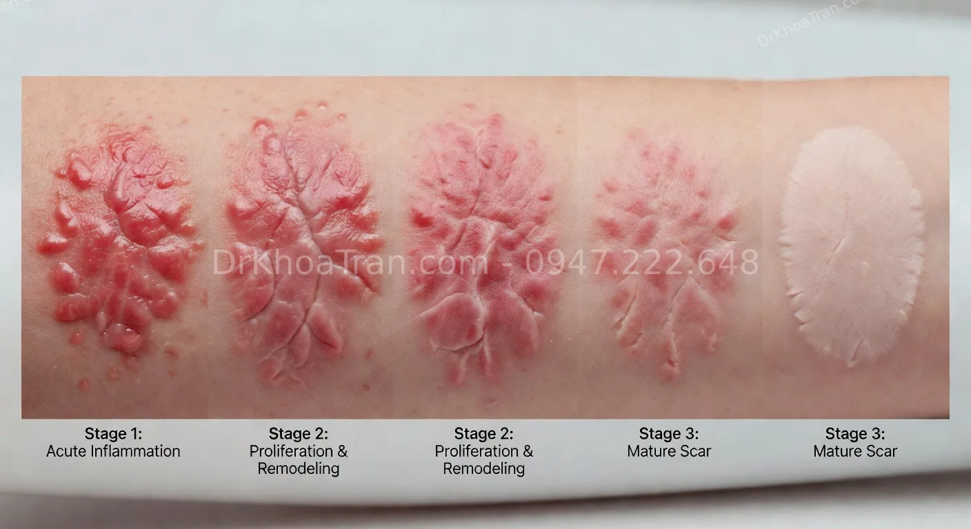 sẹo bỏng bao lâu thì ổn định